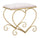 Pink Heart Hocker 50x37,5x51,5 cm aus Eisen und MDF und Schwamm und Gold und cremefarbenem Polyester