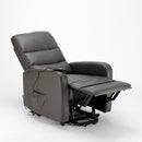 Poltrona Alzapersona Elettrica 1 Motore 71x76x116 cmin Similpelle Grigio Scuro