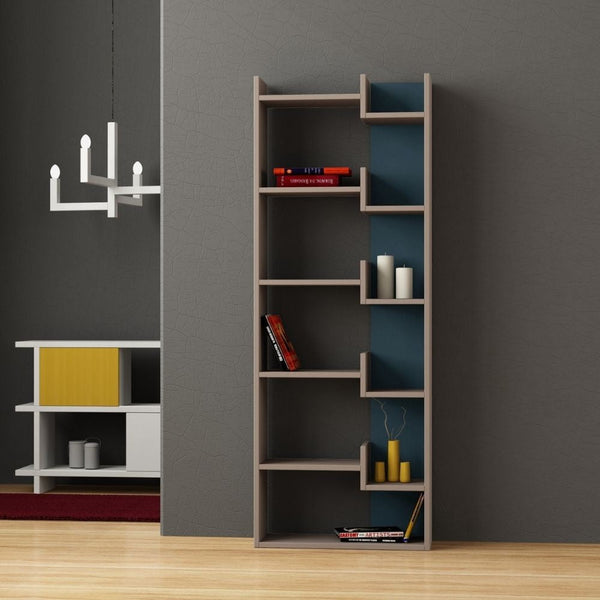 Libreria 60,5x22x162,5 cm Oppa tortora turchese online