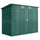 Capanno Porta Attrezzi 249x121x183 cm con 2 Prese d'Aria e Chiavistello in Acciaio Verde