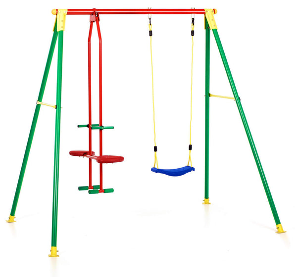 3-Sitzer-Gartenschaukel 212 x 166 x 200 cm mit Kiko 3 Stahlpferd sconto