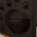 Palestra per Gatti con Cuccia 60x36x123 cm in Acciaio e Truciolare Marrone