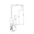 Rubinetto Cucina Miscelatore Monocomando Lavello Girevole in Ottone Paini Cromato Satinato