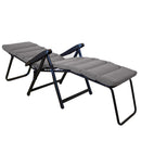 Sedia Sdraio Pieghevole da Giardino Reclinabile 6 Posizioni con Cuscino Tortora