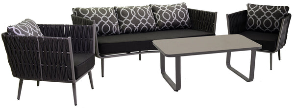 online Adami San Diego Garten-Lounge-Set aus grauem Aluminium