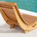 Sedia a Dondolo da Giardino a S con Seduta Ergonomica 130x60x60 cm in Legno di Abete e di Pino