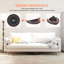 Mini Trampolino Fitness Ø114 cm Pieghevole con Manubrio Regolabile in Altezza Arancione e Nero      