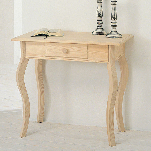 Konsole 1 Schublade aus rohem Tannenholz 85x45x75cm Fumer Harmony prezzo