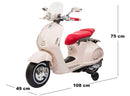 Piaggio Vespa 946 Elettrica 12V per Bambini Bianca
