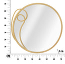 Specchio Warsaw 72x3x71 cm in Ferro e MDF Oro