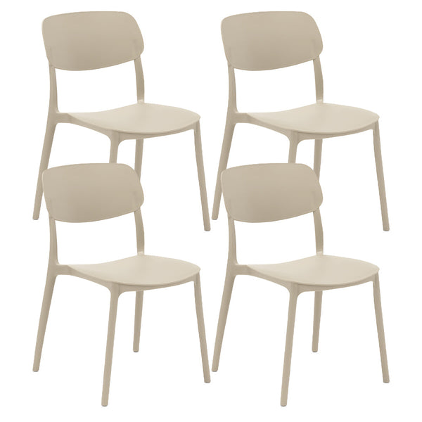 prezzo Set 4 Sedie 46x79x54 cm in Polipropilene Elodie Tortora