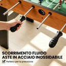 Mini Calcio Balilla Pieghevole 22 Giocatori 2 Palline 2 Segnapunti Manuali e Maniglie Antiscivolo in MDF Acciaio e PP      
