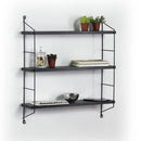 Mensola Neelix con 3 ripiani neri 60x15x68 cm nero 