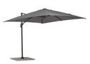 Ombrello a Braccio da Giardino 8 Stecche 300x300x235h cm Telo in Poliestere Siviglia Antracite e Grigio