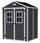 Geräteschuppen 185 x 226 x 152 cm aus Harz Keter Manor 6 x 5 Schwarz