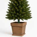 Base Albero di Natale a Vaso 40x40x41 cm con Attacco Universale in Resina Marrone      