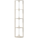 Lampada da Terra 41x29,5x163,5 cm con 4 Ripiani Luce LED Regolabile su 3 Livelli 4 Ripiani Rovere      