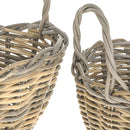 Set 2 Cesti Ovali in Vimini con Manici Larghezza 45 cm