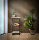 Carrello Arex 40x41,5x82 cm in Ferro e MDF Nero e Marrone