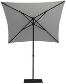 Ombrellone da Giardino 2x2 m Palo Ø38 mm in Alluminio Effetto Legno Tessuto Poliestere Trend Wood Bianco