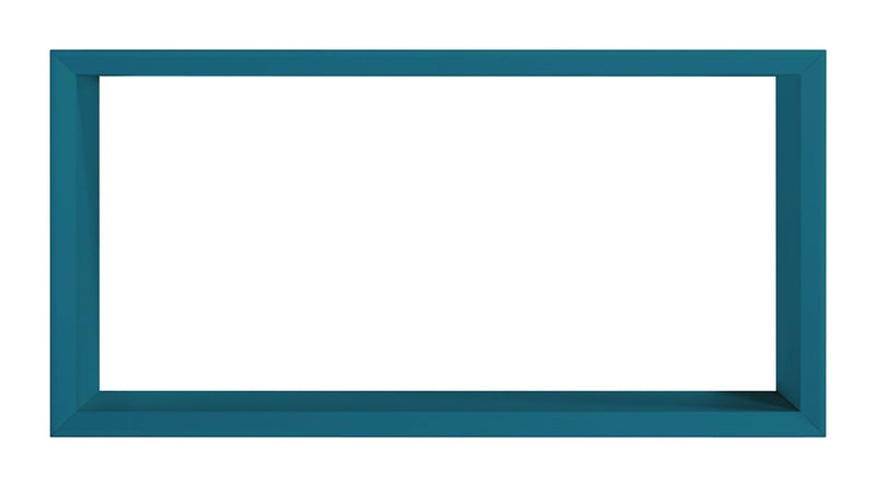 Mensola Cubo da Parete 70x35x15,5 cm in Fibra di Legno Artù Blu Atollo