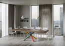 Tavolo Allungabile 130-390x90x77 cm Volantis Premium Noce Telaio 4B 