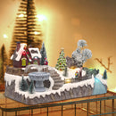 Villaggio Natalizio 32x17x19 cm con Fontana Luci Suoni e Movimento