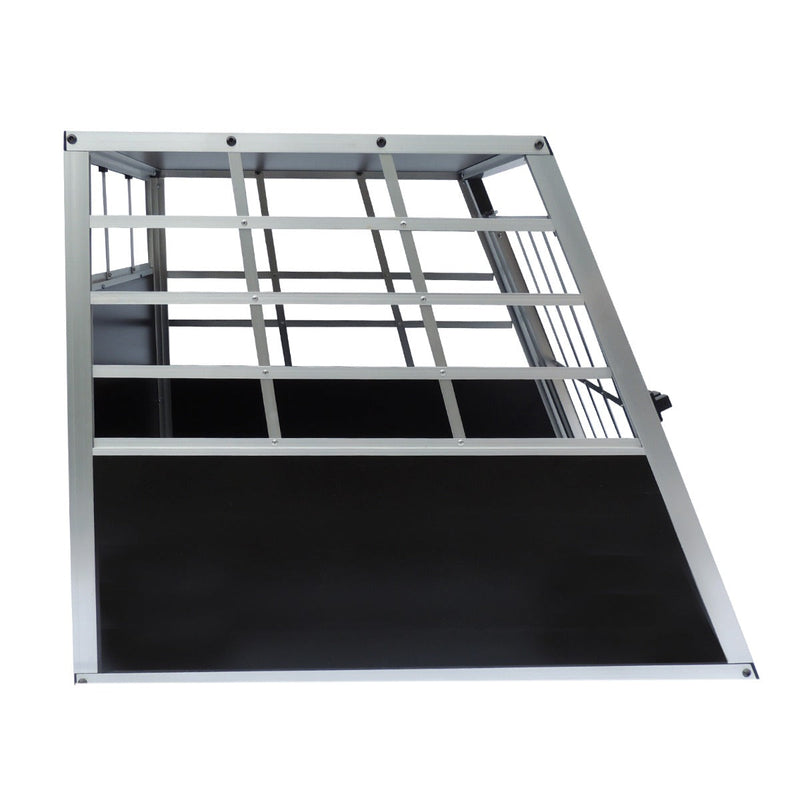 Gabbia per Trasporto Animali Grande per Auto 65x90x69 cm Angolo 65° in Alluminio  