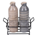 Menage Set Olio Aceto Sale e Pepe  350 ml in Gres VdE Tivoli 1996 Shades Stones