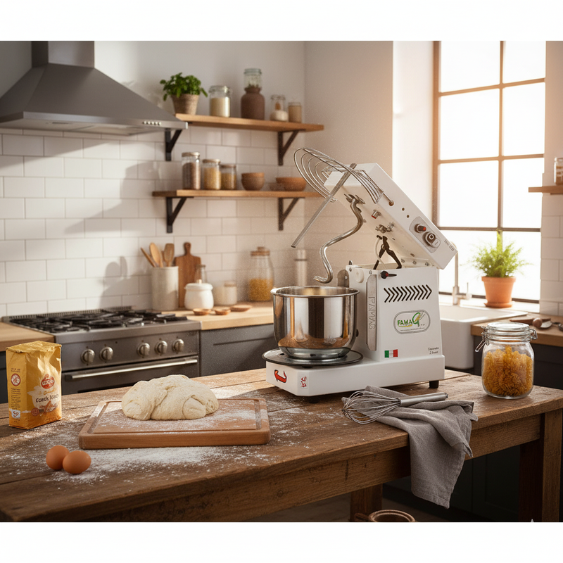 Impastatrice a Spirale Ribaltabile Vasca Estraibile 8Kg 400W Famag IM 10S 10 Velocità