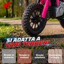 Moto Elettrica per Bambini 3+ Anni Licenza Honda CRF 450R 104x55x67 cm 12 V con Batteria al Litio e Sospensioni in ABS Rosa      