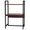 Scaffale da Scrivania Multiuso 3 Ripiani 53x35x80 cm per Stampante Ufficio in MDF Noce e Nero
