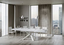 Tavolo Allungabile 180-440x90x77 cm Volantis Premium Bianco Frassino Telaio Bianco 