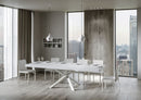 Tavolo Allungabile 160-264x90x77 cm Volantis Premium Bianco Frassino Telaio Bianco 