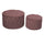 Set 2 Pouf Contenitore Ø50 cm e Ø70 cm in Tessuto Velluto Rosa