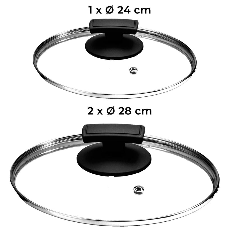 Batteria di Pentole 7 Pezzi in Alluminio Pressofuso Antiaderente Olympia Hard Cook Big