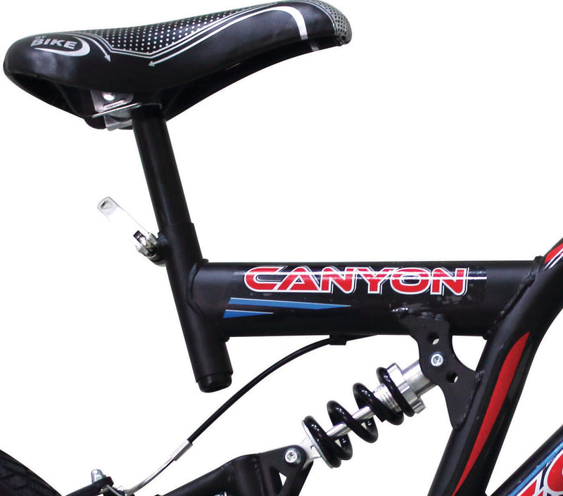 Bicicletta Mountain Bike MTB Ragazzo 26" 21V Kidfun Canyon Nera