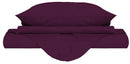 Copripiumino Matrimoniale con Sacco e Federe Tinta Unita Prugna