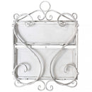 Mensola Evelyne 2 Ripiani 42x22x65 h cm in Acciaio Bianco