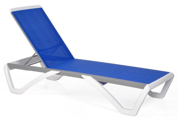 Gartenliege aus Aluminium und Textilene Taddei Positano Blue acquista