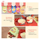 Cucina Giocattolo per Bambini 69X33X88 cm con 50 Accessori Rossa