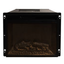 Camino Elettrico da Pavimento Effetto Fiamma 110x25x95 cm 900W/1800W in Legno Bianco