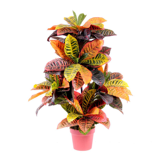 online Künstlicher Croton mit Topf, bestehend aus 136 Blättern, Höhe 100 cm, grün