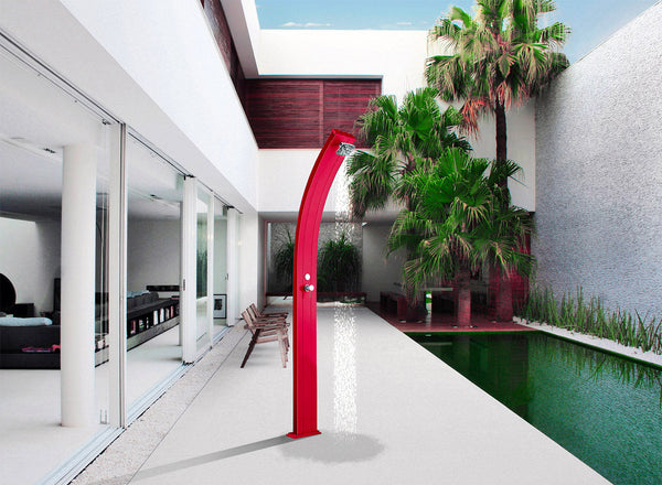 acquista Doccia Solare da Esterno Giardino 30L Miscelatore Arkema Spring Inox Paint