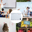 Lavagna Magnetica 110x80 cm in Alluminio con Magnetini e Pennarello Marcatore 