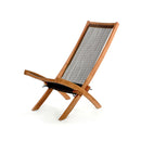 Poltrona da Giardino Pieghevole in Legno Acacia e Corda Taddei Moka