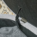 Panca Contenitore Fondo Letto 116x41x40,5 cm in Tessuto Teddy Grigio Chiaro   