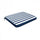 Echtes Sitzkissen 39 x 39 x 4 cm aus blauem Polyester