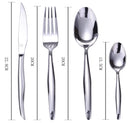 Set Posate 16 Pezzi Finitura Argento Metallizato Lucido