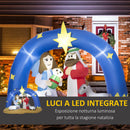 Presepe di Natale Gonfiabile 206x95x157 cm con Luci LED